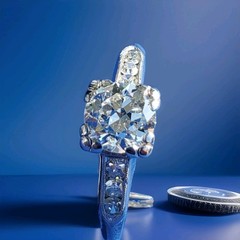 Original EARTH MINED DIAMOND Deco Engagement RING Vintage PLATINUM Solitaire 1 C
