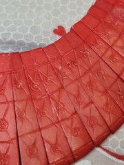 Vintage Carved Red Horn Tribal Bib Collar Necklace Artisan Statement