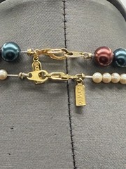 Vtg Lot Of 2 Necklace Marvella Simulated Pearl Beads Goldtone Melon Spacers READ