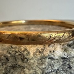 Vintage Marathon 14k Gold Filled Hinged Child’s Bangle Bracelet