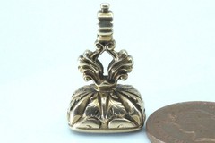 ANTIQUE ENGLISH GEORGIAN 15K GOLD CITRINE SEAL FOB CHARM c1830 – LONDON HOUSE