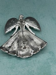 Angel Brooch Lot Jac Win ART AJC JJ Goldtone Silvertone Enamel Rhinestones