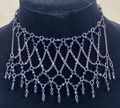 Vintage Gothic Jewelry Y2K Roses Choker Red Beaded Lot of 3 Necklaces & Earrings