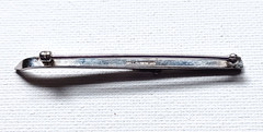 Vintage Signed Wells Sterling Silver Ski Brooch