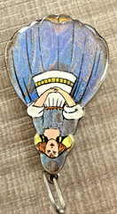 Vintage England Sterling Silver Dutch Lady Pendant Approx. 1 1/2″Tall & 1″ Wide