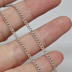 Vintage 925 Sterling Silver 2 mm Chain 19″ Necklace Dainty Jewelry