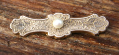 Antique Victorian Brooch/Pin, 10K GF with Pearl, Gorgeous