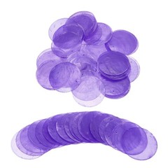 60Pcs Capiz Shells 2″ Round Natural Shells with 2 Holes, Purple