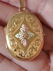 Vintage C. Co. 1/20 12K GF Storybook Locket with 14k GF Chain Stamped