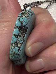 SOUTHWESTERN SILVER TONE FAUX TURQUOISE STONE LARIAT WRAP NECKLACES ADJUSTABLE