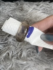 Natural brown rutilated quartz ring 19.6mm