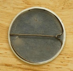 Vintage Metal Pinback Button Literacy I Love Libraries Book Readers Heart