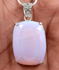 110.5 Ct Cushion Cut Natural Pink Opal EGL 925 Solid Silver Pendant Gems 5FRS