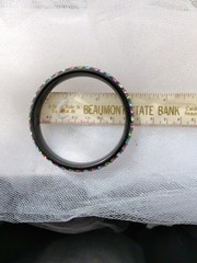 Vintage Y2K Lucite Rhinestone Bangle Bracelet Lot of 5 Leopard Animal Print…