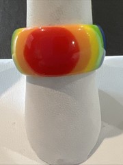 Vintage Lucite Plastic Ring Size 8.5