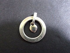 STERLING SILVER ROUND ‘FRIENDSHIP’ CHARM DANGLE HEART 925 SEE DESCRIPTION