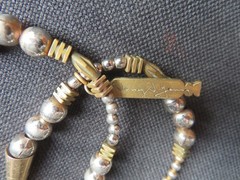RARE cast Bronze art necklace Nancy J Young /Tribal /Southwestern/ handcrafted