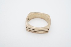 Vintage Sterling Silver 925 Ring Size 11.25 Square Textured