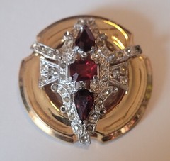 Signed Art Deco 1930’s Mcclelland Barclay Rhinestone Brooch Pin Vintage