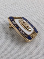 Vintage General System GTE Three Star Pin 10K Gold Emblem 2.08g