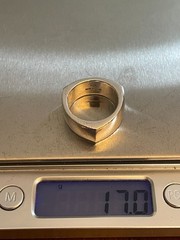 Vintage Mexican 925 Sterling Silver Ring Heavy Modernist 17g Size 8.75