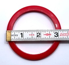 LOT of 12 VINTAGE FLAT PLASTIC BANGLE BRACELETS in VARIOUS COLORS (Lot #9)