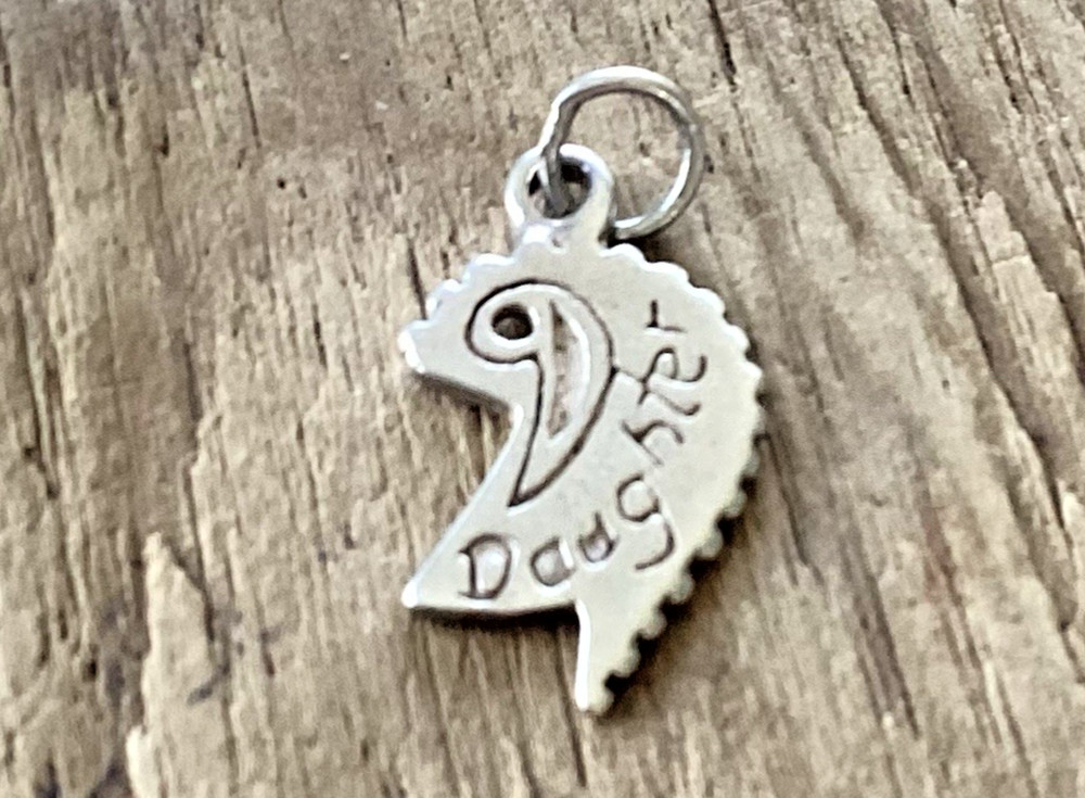 VTG Sterling N.A. “Daughter” Charm Horse Head Shape Sunburst-style stamp