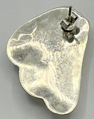 925 Sterling Silver Vintage Earrings Puffy Design Hollow 1.4″x0.6″ inch 10g