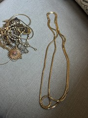 11 Pc Lot Necklaces Bracelets Brooches Many GoldTone