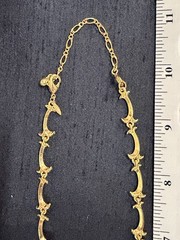 Vintage Avon Extraordinary Briolette Vine Gold Tone Tear Drop Y Dangle Necklace