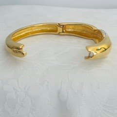 Vtg NOLAN MILLER Pave Crystal Glam Coll Bracelet Bangle Art Deco Revival