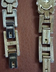 FMD Vintage Cameo Watch Bracelet Set Gold Tone MOP Face 7″ Adjustable Working