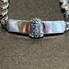Vintage Sterling Crest Bracelet-6.5in