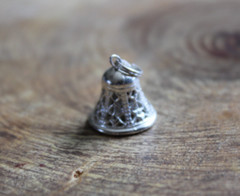 Sterling Silver BELL Charm makes chime sound