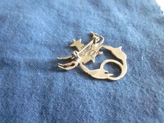 Margot de Taxco Sterling Zodiac Cancer The Crab Brooch 5232