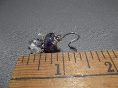 1 Pair Unique .75″in Glass Light Purple Chandelier Shape Dangle