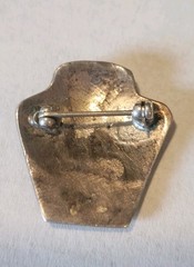 Sterling Silver Vintage Dark Tone Detail Brooch Pin