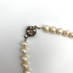 Vintage Freshwater Irregular Baroque Drop Pearl Necklace 20″ 6mm Round Box Clasp