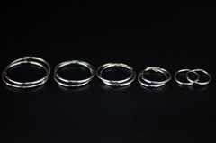 Sterling Silver Hoops Pierced Earrings