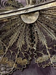 Antique 800 Silver Filigree Butterfly Brooch