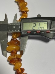 110g VINTAGE CHUNKY EGG YOLK BALTIC HONEY AMBER RAW NUGGET NECKLACE LONG 34”