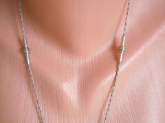 Necklace Metal Elements Metal Silver Tone 26 G / Length Approx. 100 Cm