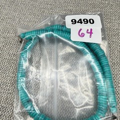Vintage Necklace Aqua Beads 17 Inches Beach