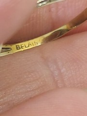 Vintage Art Deco BELAIS 18k Gold Filigree Delicate Ring Size 8