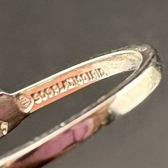 DIAMOND ART DECO BAND RING – 900 PLATINUM – 0.25 CTW – VS2 F-G – SIZE 7