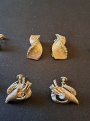 Vintage Lot of 10 Gold and Silver Tone CLIP-ON and Screw Back Earrings Lot J21