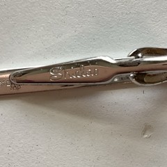 Vintage Mid Century Modern Silver Tie Bar Sterling Top! By Shields!