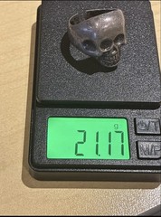 RARE VINTAGE 1940’s-50’s TRUE BIKER BELL TRADING STERLING SILVER SKULL RING