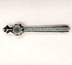 Vintage Luxury Soviet tie Clip made of ⭐875 Silver with the Star USSR hallmark#4
