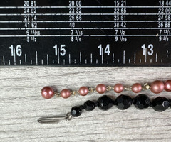 Vintage Unbranded Lot Of 2 Necklaces Faux Pearl/Bead Costume Jewelry